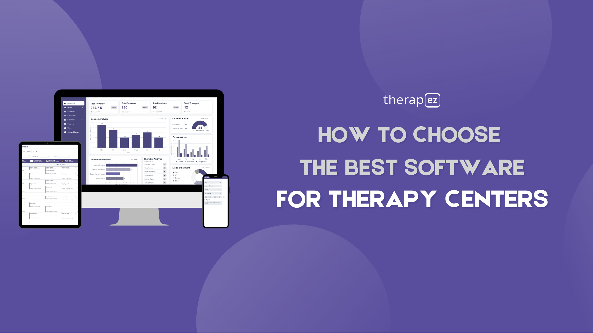 best software for therapy centers